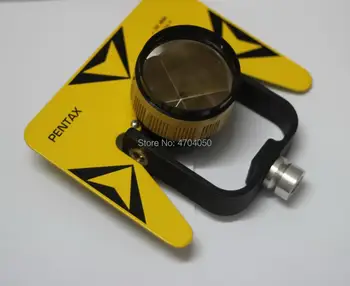 Zbrusu nový Žltý hranol s mäkká taška, jeden hranol reflektor nastaviť pre Pentax/Nikon totálna stanica vymeriavacie,Pentax hranol 10235