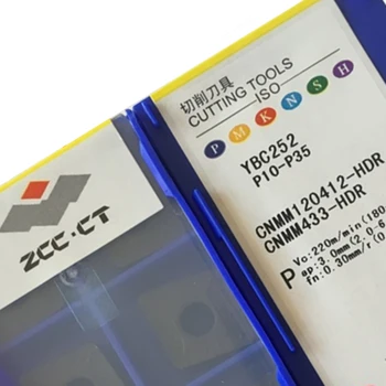 ZCC.CT CNMM120408-HDR YBC251/CNMM120412-HDR YBC251/CNMM120408-HDR YBC252/CNMM120412-HDR YBC252 CNC karbidu vložky 10PCS/BOX