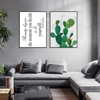Zelená Rastlina Leaf Plátno Na Stenu Maliarske Umenie Plagátu Nordic Jednoduchý List Wall Art Print Škandinávskych Dekorácia, Obraz Domova