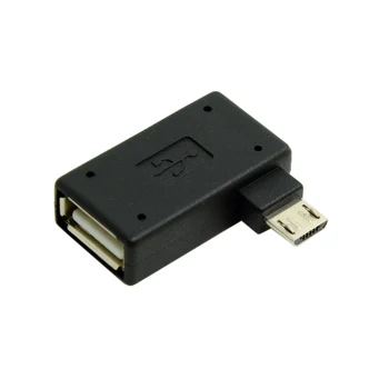 Zihan 90 Stupňov v Pravom Uhle Micro USB 2.0 A OTG Host Adapter with USB Power Galaxy S3 S4 S5 Pozn.2 Note3 Mobilný Telefón &Tablet 358