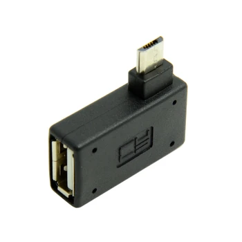 Zihan 90 Stupňov v Pravom Uhle Micro USB 2.0 A OTG Host Adapter with USB Power Galaxy S3 S4 S5 Pozn.2 Note3 Mobilný Telefón &Tablet