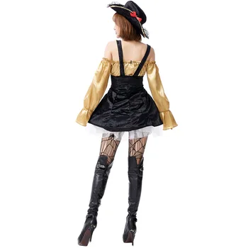 Zlato Pirátske Kostýmy Cosplay Ženy Halloween Kostýmy Pre Dospelých