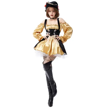 Zlato Pirátske Kostýmy Cosplay Ženy Halloween Kostýmy Pre Dospelých