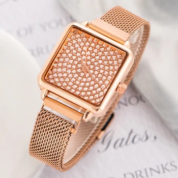 Značkové dámske Luxusné Hodinky z Nerezovej Ocele Pás Watchband Hodinky Pre Ženy Business Quartz Hodiny, Náramkové hodinky Zegarek Damski 29008
