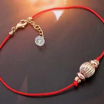 Zviera Rok Šperky Červený povrázok Lano, Reťaz Korálky Kúzlo Náramok Vyrobený s Rakúskom Crystal