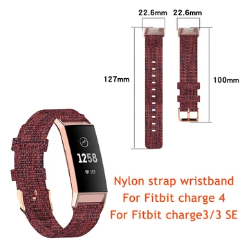 Zápästie Fitbit poplatok 4 SE náramok smart hodinky, príslušenstvo pásmo pre Fitbit poplatok 3/3 SE náramok nylon popruh náramok 24592