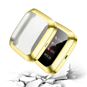 Á Zlata Plné Prípadoch pre Fitbit Naopak 2 Mäkké TPU Nárazníka Prípade, Kryt Rámu Príslušenstvo pre Fitbit Naopak 2 Smart Hodinky 38745