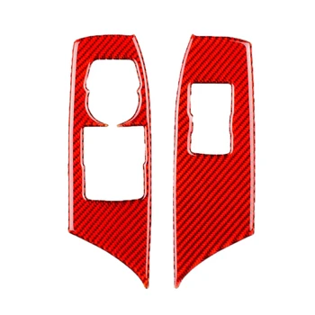 Červená karbónová Okno Zdvihákov Panel Nálepky, Dekorácie pre Chevrolet Camaro 2016-2019