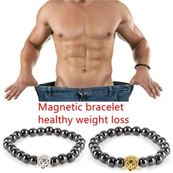 Čierny Kameň Magnetoterapia Náramok Zdravotnej Starostlivosti Biomagnetism Magnet Znížiť Hmotnosť Strane Ozdoba Muži Ženy Chudnutie