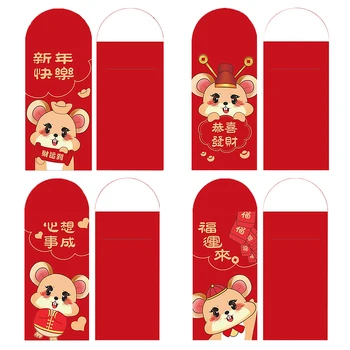 Čínske Červené Šťastie Obálky 2020 Rok Potkan Peniaze Strom Peniaze Pakety na Nový Rok Jarný Festival Šťastie, Peniaze Vrecká