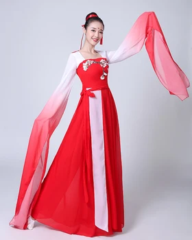 Čínsky štýl Hanfu klasického tanca kostýmy žena 2019 nový štýl tanečné kostýmy rukáv tanečné kostýmy