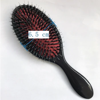 Ľahko sa prenáša Kanec S & Nylon Vlasy Hrebeňom ABS Rukoväť Anti-statické Oválne klasické Starostlivosť o Vlasy, Kefa Salon Hair Brush Styling Tooles 63053