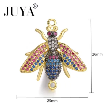Šperky Zistenia Farebnými Zirkónmi Hmyzu včely Kúzlo Prívesok Konektory Pre Šperky, Takže DIY Náramky Príslušenstvo