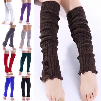 Ženy, Dievča, Zimný Long Leg Warmers Zrastov Háčkovanie Legíny, Pančuchy, Ponožky