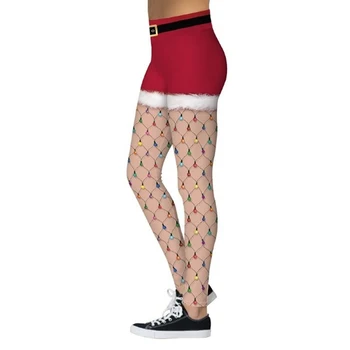 Ženy Legíny Módne 3D Digitálna Tlač Vianočné Legíny Zábavné Sexy Vytlačené Elastické Vianočné Chudá Legíny