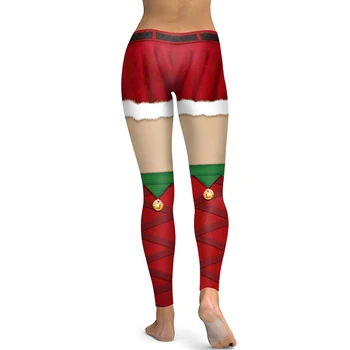 Ženy Legíny Módne 3D Digitálna Tlač Vianočné Legíny Zábavné Sexy Vytlačené Elastické Vianočné Chudá Legíny